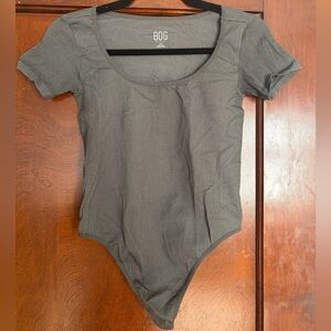BDG Urban Outfitters Gray Ribbed Bodysuit